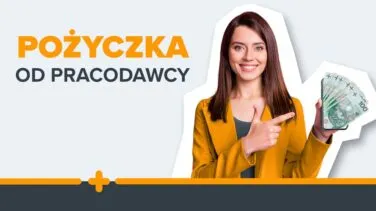 Uśmiechnięta kobieta w żółtym żakiecie prezentująca gotówkę